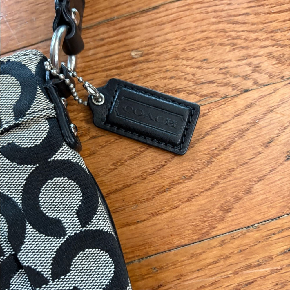 Coach Black and Gray Signature Messenger Bag - Picture 5 of 6